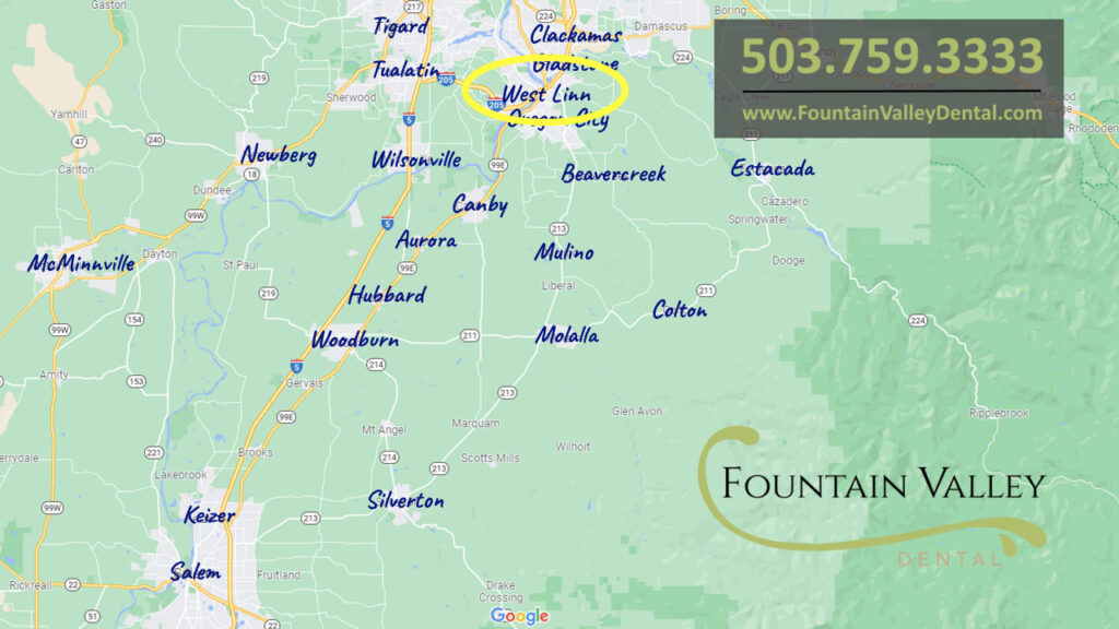 Map of Dentist and Dental Office in West Linn, Oregon