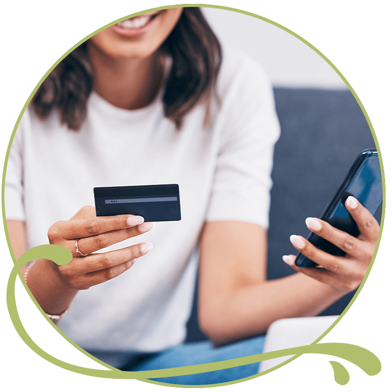 credit card being used to pay