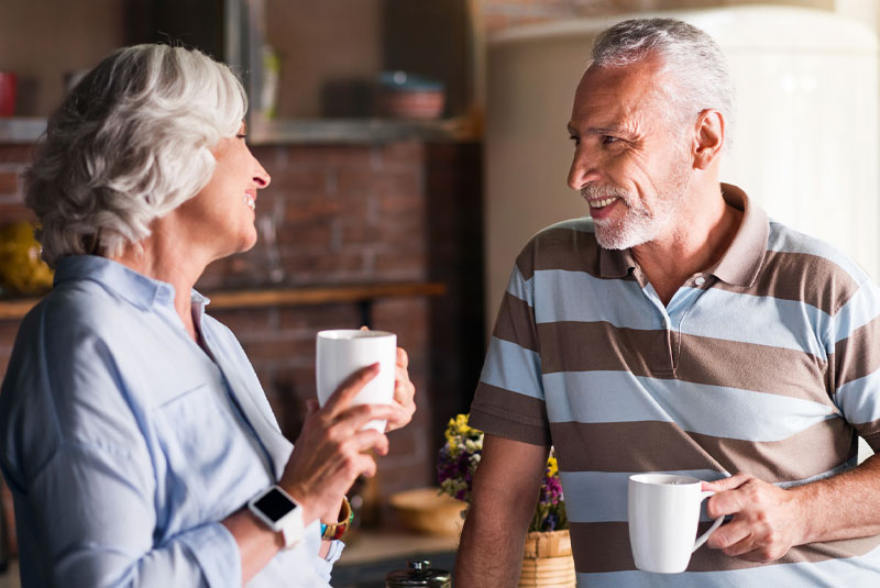 older people talking