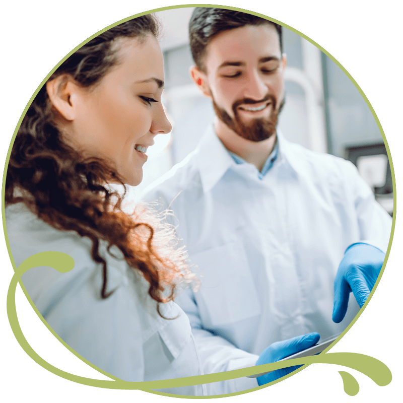 showing dental patient